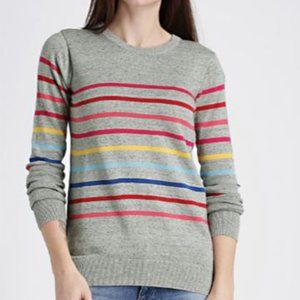 Gap Grey Crazy Stripe Striped Pullover Sweater